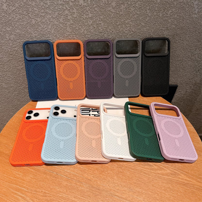 【Magnet内蔵】シリコンラバー エアドット 立体グリップ 耐衝撃 スマホケース｜iPhone対応 #250419