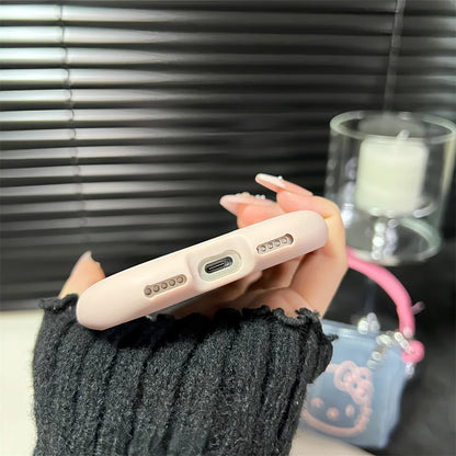 【猫耳シリーズ】キラキラ ラメ グリッター 猫耳デザイン スマホケース｜iPhone対応 #250307