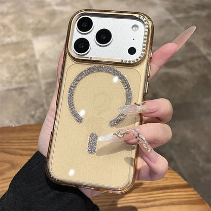 ビジューリング グリッターケース｜キラキラ×リング一体型iPhoneケース #240403