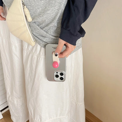 【シルバー×カラーポップ】レトロ ポップ バンドケース｜iPhone対応 #250723