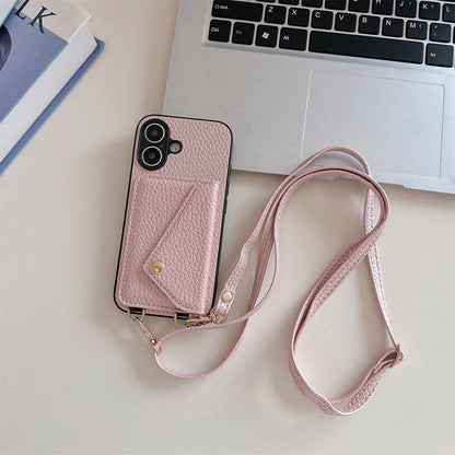 【スナップ付き×ストラップ対応】高見えレザー風スマホケース｜iPhone対応 #250516