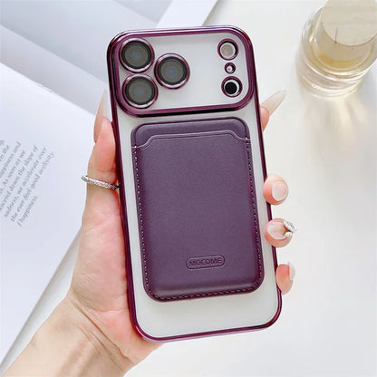 【Magnet内蔵】着脱可能 カードポケット付き クリア ススマホケース｜iPhone対応 #251219