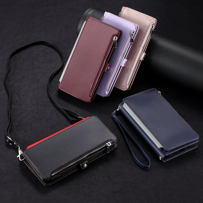 【ブックスタイル】シンプル レザー調 財布一体型 ブックスタイル 手帳型 iPhoneケース｜ショルダー対応 #240126