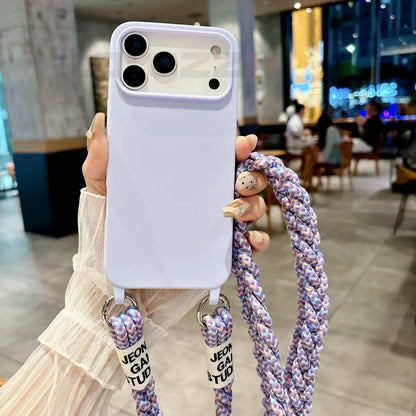 【ショルダーシリーズ】シリコン素材 シンプルデザイン ロープストラップ付きスマホケース｜iPhone対応 #251206