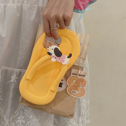 【わんこサンダル風デザイン】ゆるかわ立体 ビーサン スマホケース｜iPhone対応 #250722