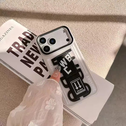 【折りたたみシリーズ】WBC カラーバー スマホケース｜耐衝撃クリア × 便利グリップ付き｜iPhone対応 #241122