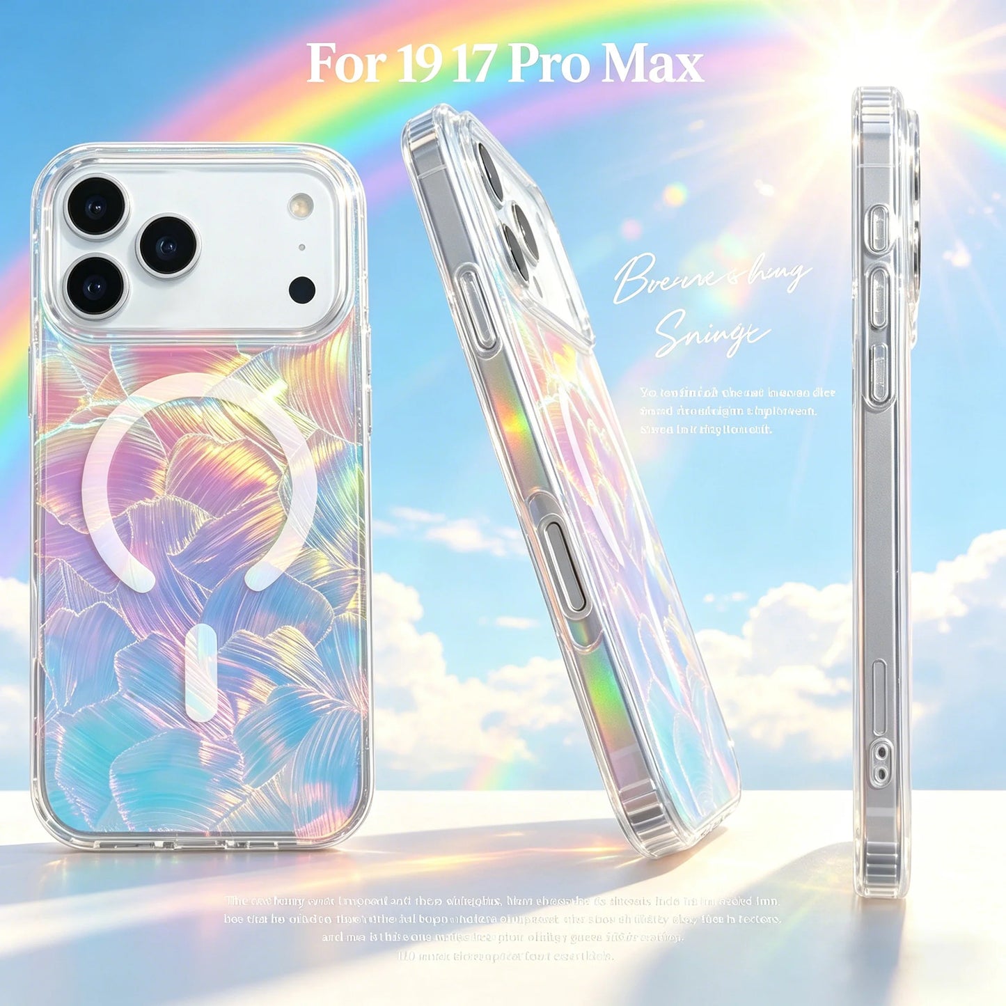オーロラグラデーション クリア Magnet内蔵 iPhoneケース 透明感 ＃261072