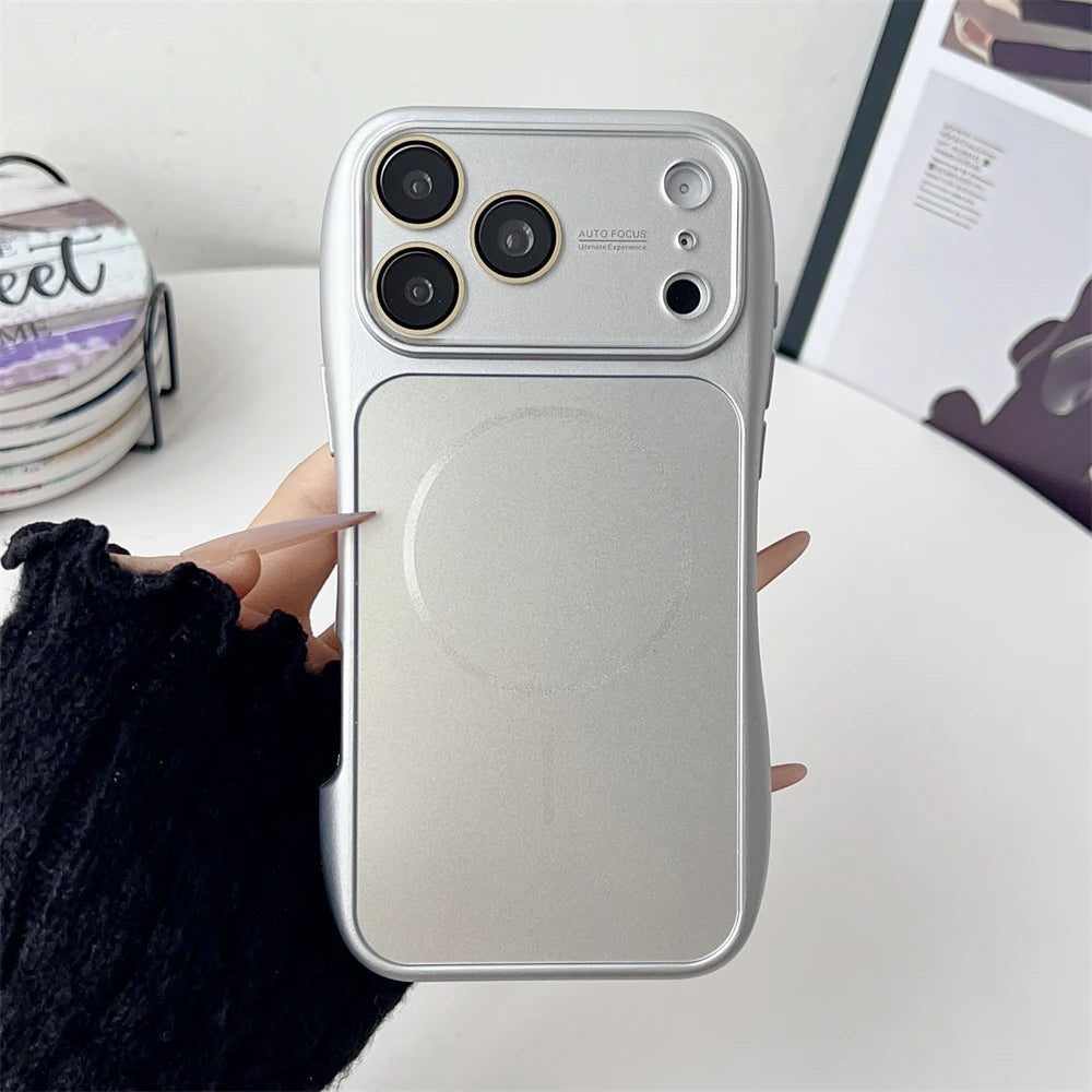 くびれシルエット ニュアンスくすみカラー マットな質感 Magnet内蔵  iPhoneケース #231205