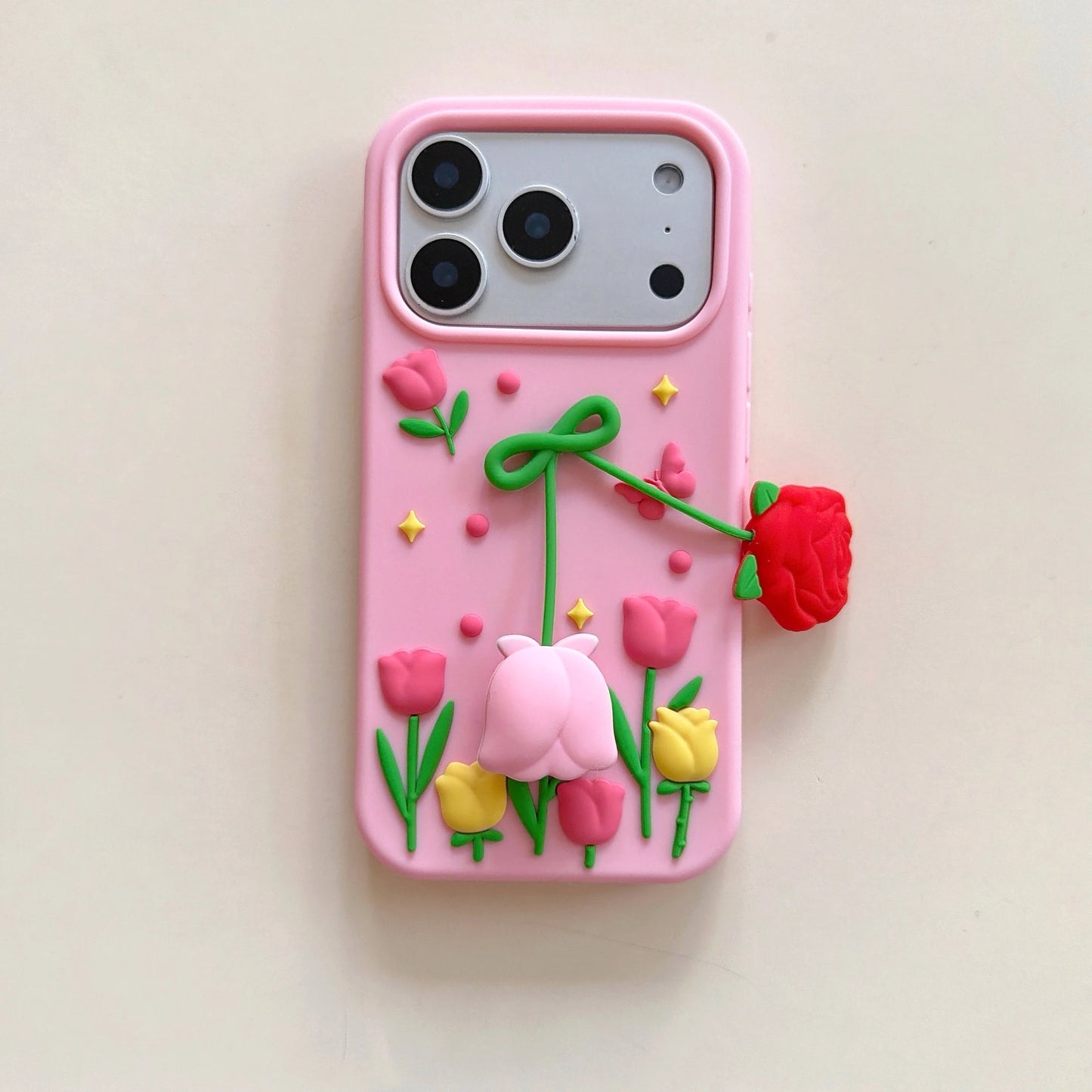 立体フラワー チューリップ 花 韓国 かわいい｜iPhoneケース #260507