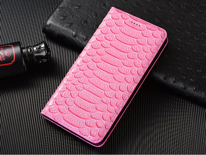 【本革シリーズ】ブックスタイル クロコダイル調 レザー型押し 手帳型 iPhoneケース #240131