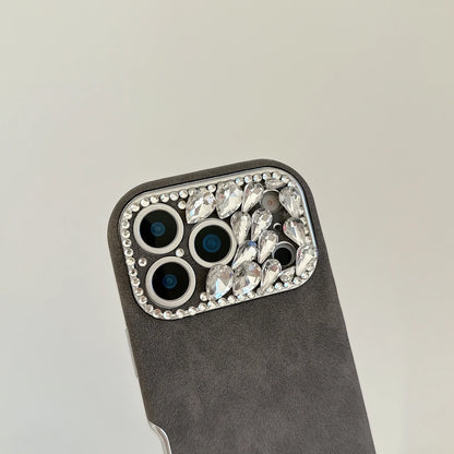 【ジュエルカメラ】レオパード スエードタッチ 大人レディスマホケース｜iPhone対応 #241024