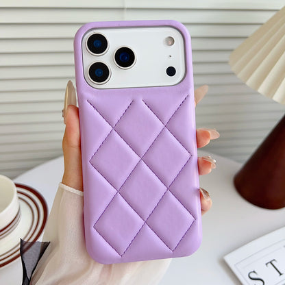 【キルティングレザー調】エレガント ダイヤステッチ スマホケース｜iPhone対応 #250308