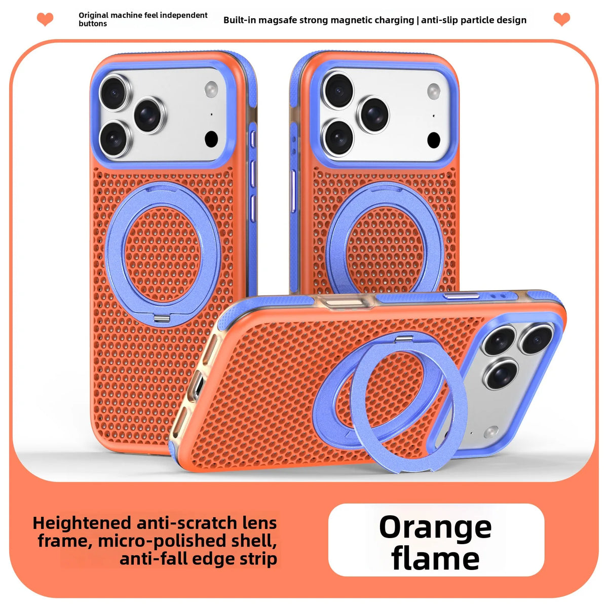 カラーフレーム スタンドリングiPhoneケース (全8色) コントラスト・ハンズフリー #261237