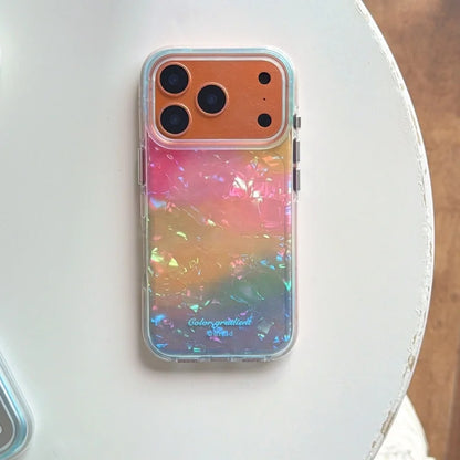グラデーション柄 ビーズチャーム ストラップ付き iPhoneケース｜ポップ・カジュアル風 #261016