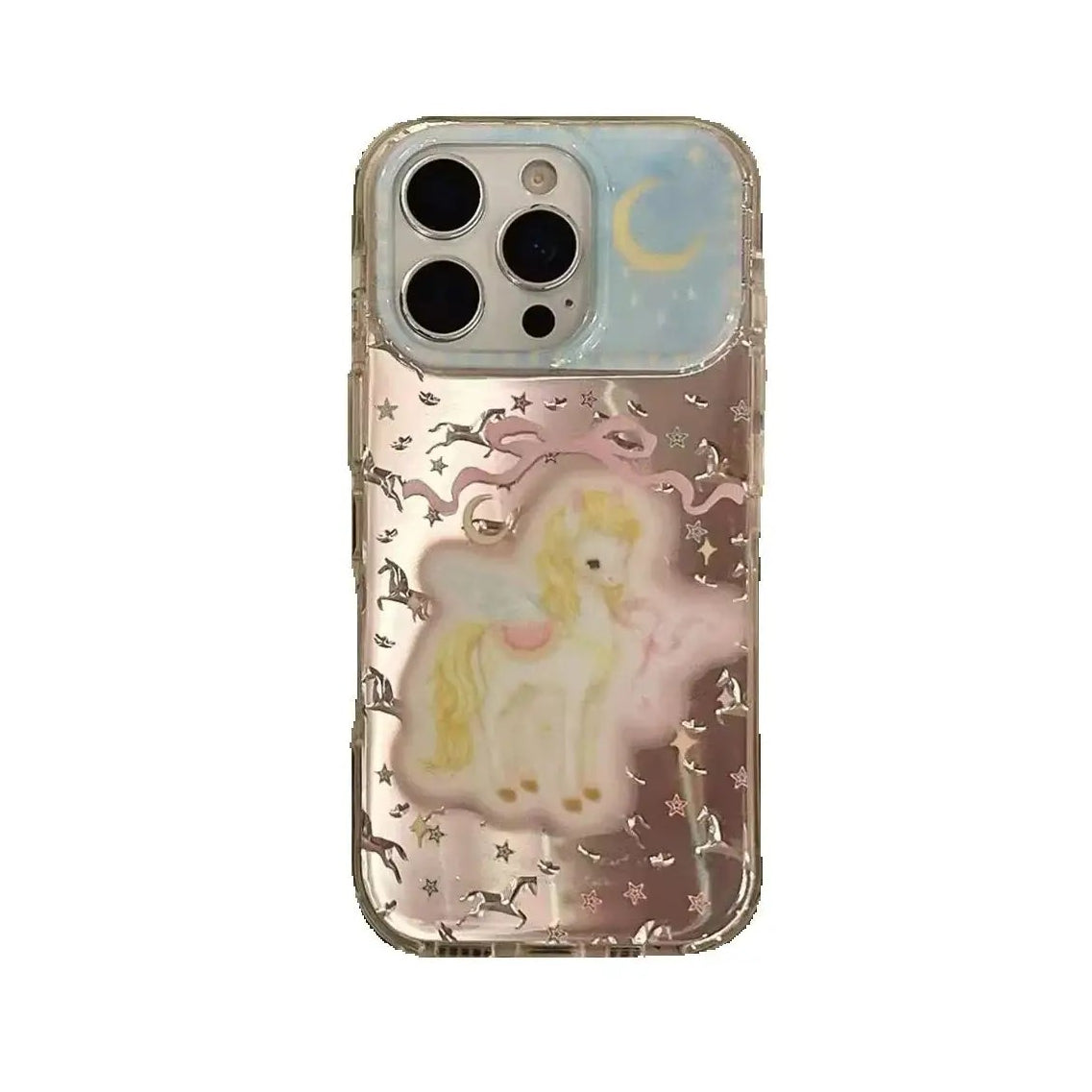 ドリーミーユニコーン iPhoneケース｜ファーチャーム付き #240419
