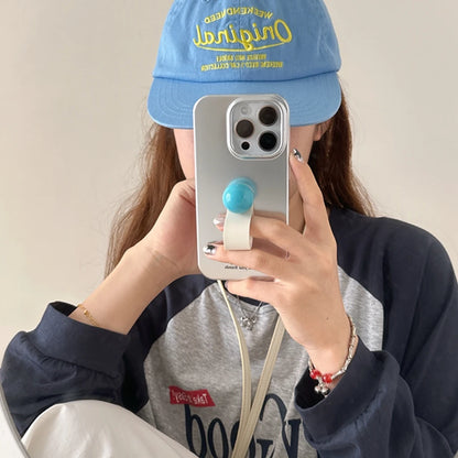 【シルバー×カラーポップ】レトロ ポップ バンドケース｜iPhone対応 #250723