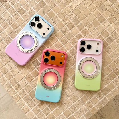 淡色グラデーション リング付き iPhoneケース｜大人かわいい・シンプル #2601001