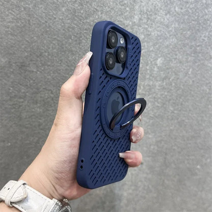 【折りたたみリングスタンド】耐衝撃 iPhoneケース ロープストラップ付き  落下防止 スポーツ風デザイン シリコンケース ｜iPhone対応 #250410