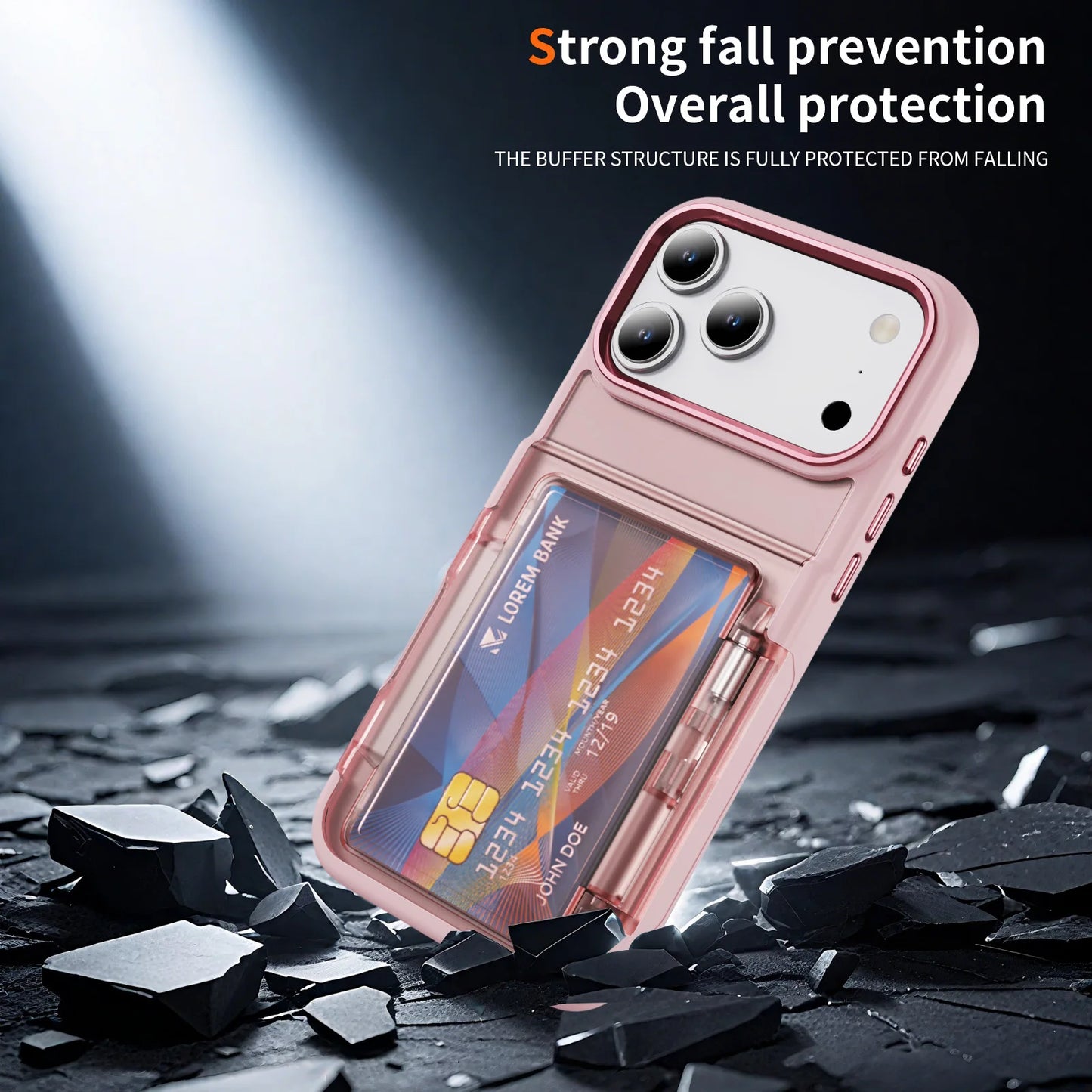 カード収納 フリップケース｜スタンド一体型・耐衝撃 iPhoneケース #240405