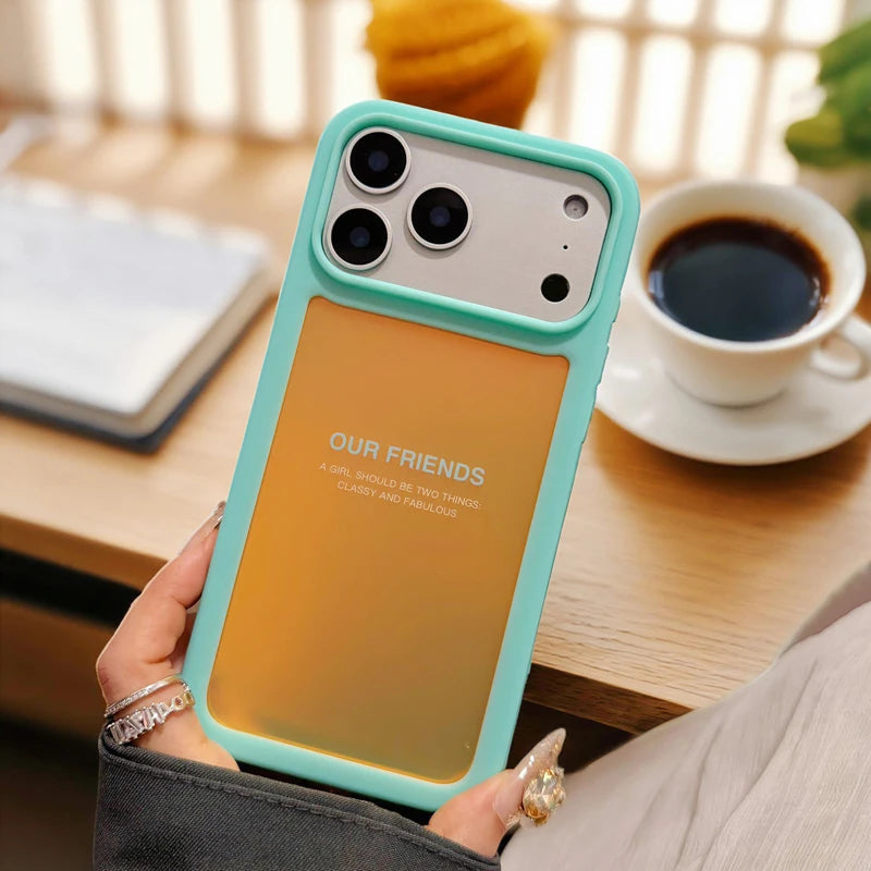 【ネオン メタリック カラー】ラバーフレーム スマホケース｜iPhone対応 #250128