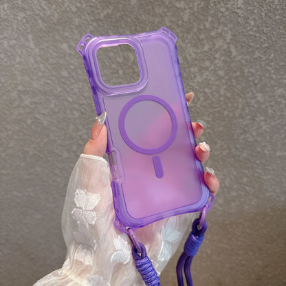 ビビッドカラー バンパー ストラップ付き Magnet内蔵 iPhoneケース｜クリア・ポップ #260057