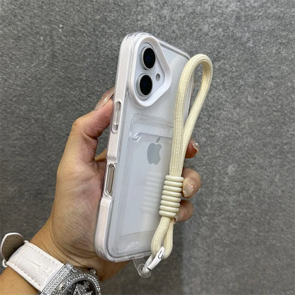 【クリア×ネオンフレーム】カード収納スマホケース｜iPhone対応 #250807