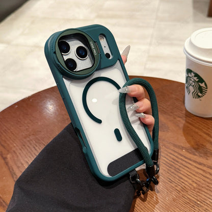 【Magnet対応】スケルトンガード 耐衝撃クリア × ストラップ スマホケース｜iPhone対応 #240824