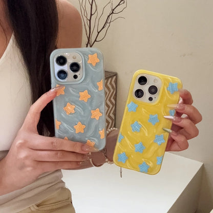 【スターシリーズ】立体3D 星柄 ポップデザイン ボールチェーン付 スマホケース｜iPhone対応 #251002