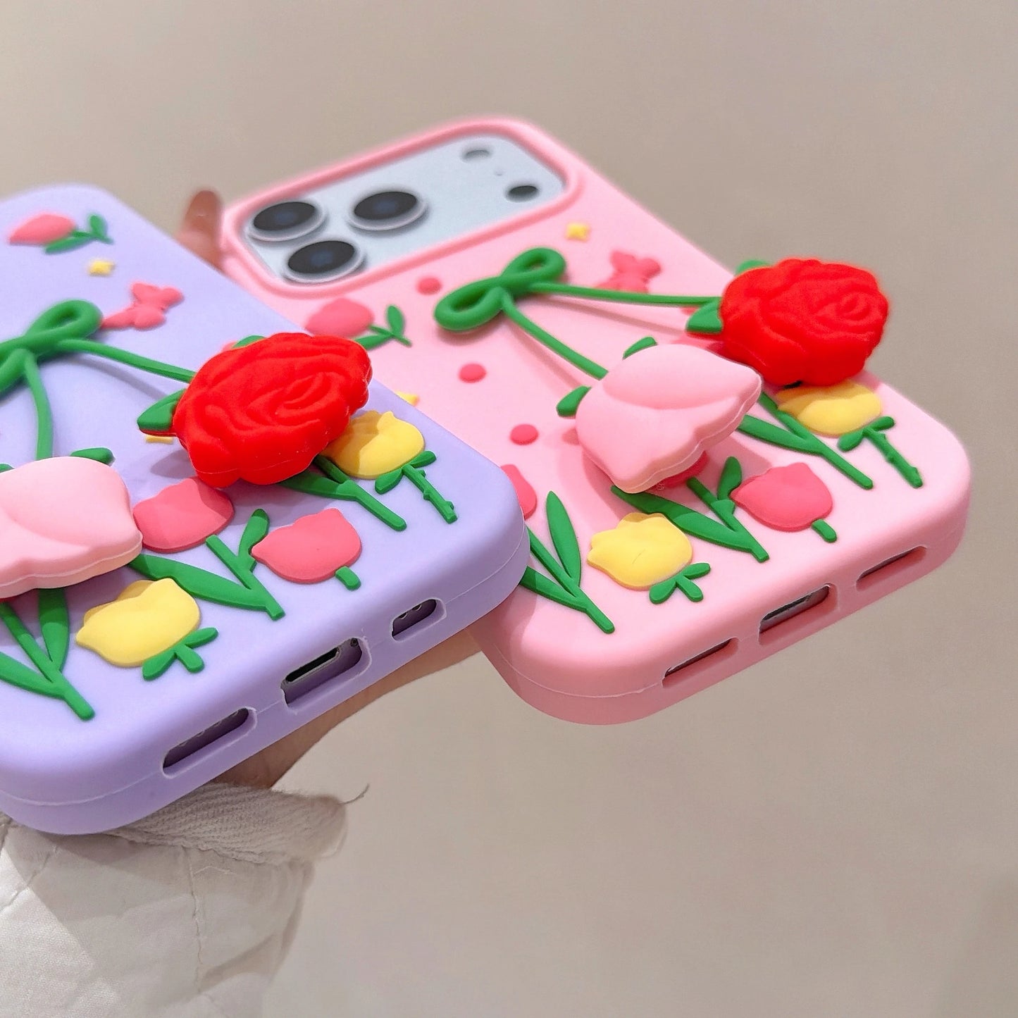 立体フラワー チューリップ 花 韓国 かわいい｜iPhoneケース #260507