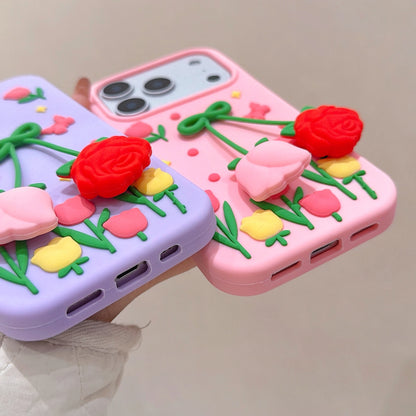 立体フラワー チューリップ 花 韓国 かわいい｜iPhoneケース #260507
