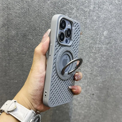 【折りたたみリングスタンド】耐衝撃 iPhoneケース ロープストラップ付き  落下防止 スポーツ風デザイン シリコンケース ｜iPhone対応 #250410