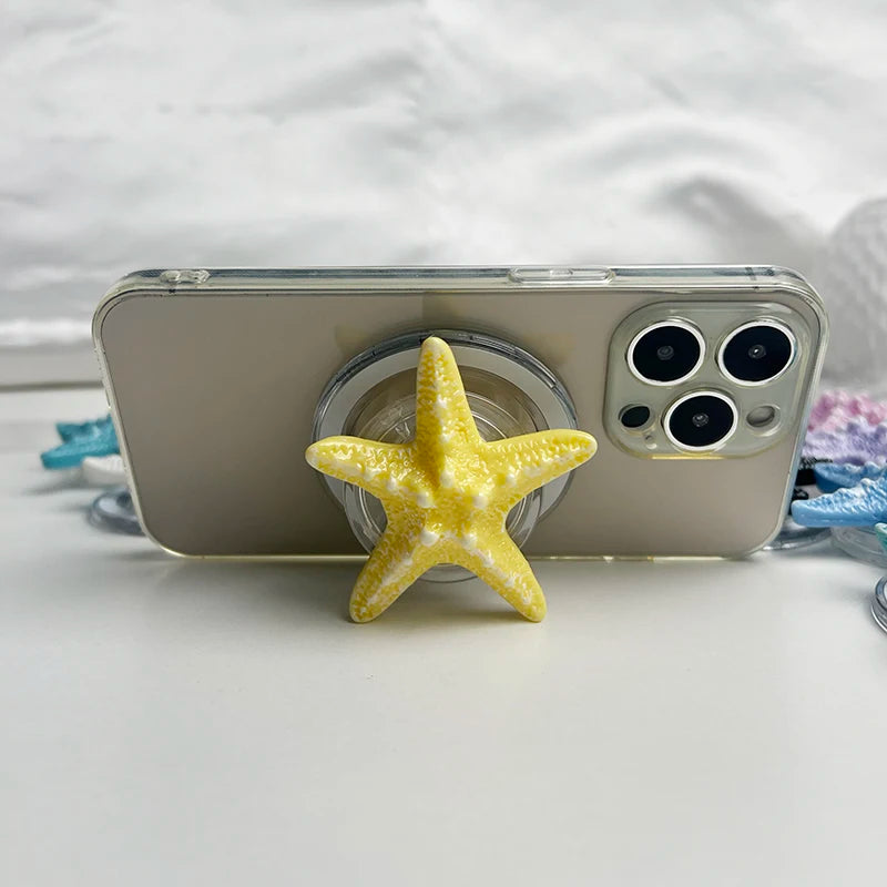 【スマホグリップ】スターフィッシュ ヒトデ 海モチーフの立体デザイン｜Magnet対応 #241115