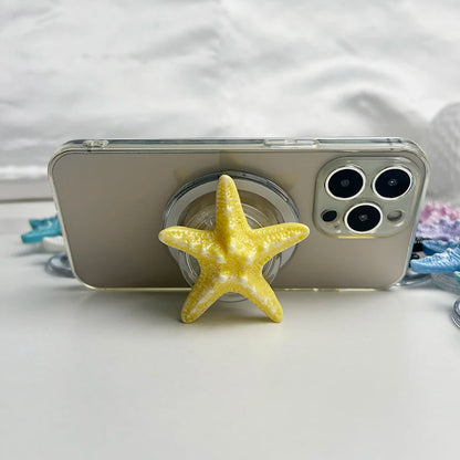 【スマホグリップ】スターフィッシュ ヒトデ 海モチーフの立体デザイン｜Magnet対応 #241115