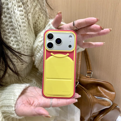 【折りたたみスタンド 】カラフルバイカラー スマホケース｜iPhone対応 #240621