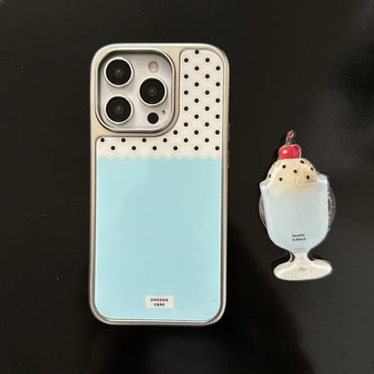 【アイスクリーム ソーダ デザイン】レトロポップスマホケース｜iPhone対応 #250806