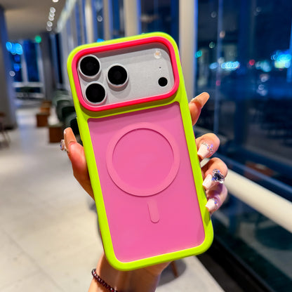 【ハンドストラップ付き】バイカラー マグネット内蔵 iPhoneケース（全5色） カジュアル・スポーティー PCA #261181