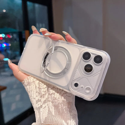 【ビビッドカラー】半透明 リングスタンド Magnet内蔵 iPhoneケース｜マット・ネオンカラー PCA #261282　