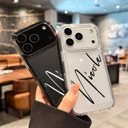 【カスタムNAMEシリーズ】筆記体 アルファベットネーム クリア スマホケース｜iPhone対応 #241009