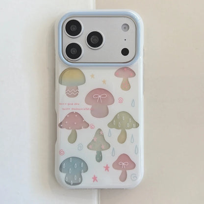 キノコ カラフルデザイン iPhoneケース｜クリア #261009