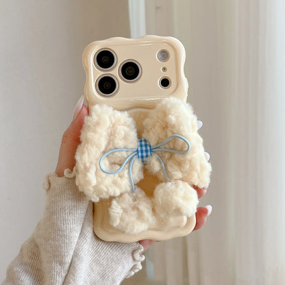 もこもこリボン パステルカラー iPhoneケース #240505