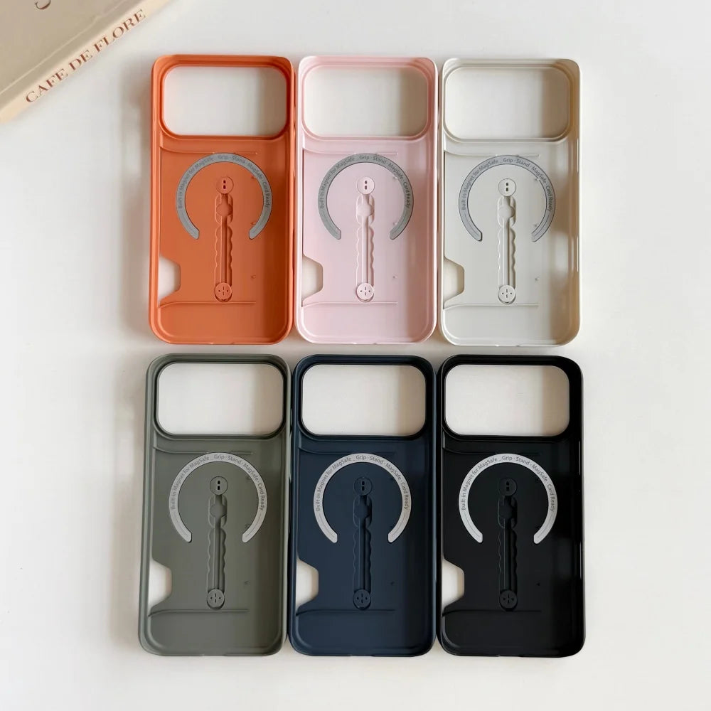 【Magnet内蔵】スライド式 シリコンベルト付き シンプルマット iPhoneケース #260128