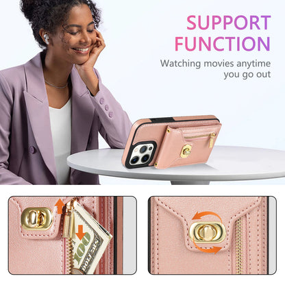 【カード収納シリーズ】多機能ウォレット型 レザー調 大容量カード収納付きスマホケース｜iPhone対応 #251125