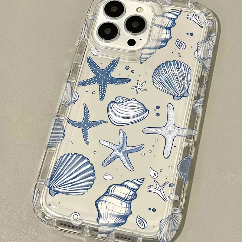 浜辺 夏風デザイン クリア iPhoneケース｜マリン・幻想的 #260090
