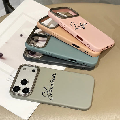 【カスタムシリーズ】名入れ くすみカラー ソフトスマホケース｜iPhone対応 #240724