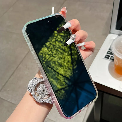 マルチカラー グラデーション Magnet対応 クリア iPhoneケース #240114