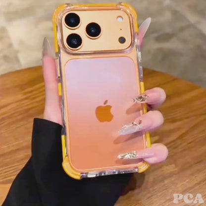 【耐衝撃 クリア】滑り止めフレーム バンパー 透明 アクリル アーマー スマホケース｜iPhone対応 #250425