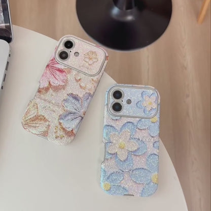 フラワーモチーフ iPhoneケース｜パステルカラー・立体テクスチャ #240605