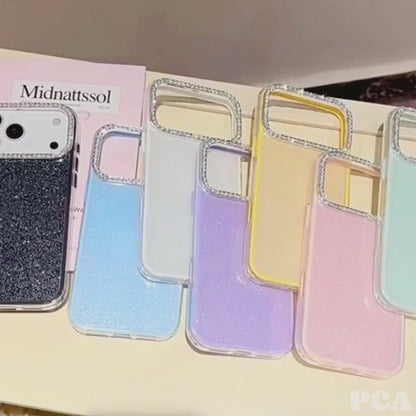 【キラキラシリーズ】ラインストーン付きグリッター スマホケース｜iPhone対応 #251116