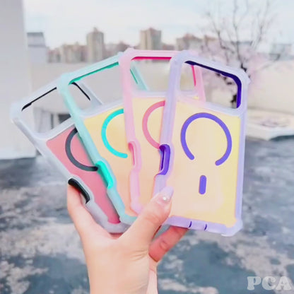 【ワイヤレス充電対応シリーズ】グラデーションカラー 反射 クリア おしゃれスマホケース｜iPhone対応 #251101