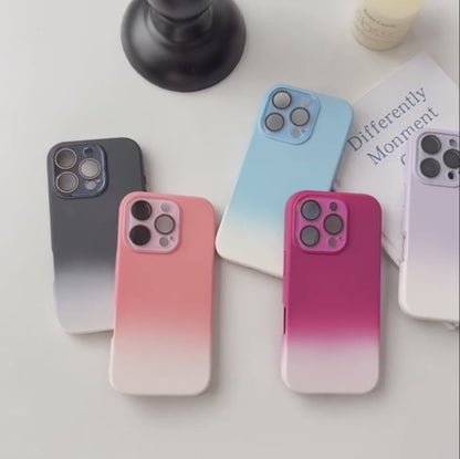 【グラデーションカラー】スマホケース グラデカバー 全面保護 TPU シンプル可愛い おしゃれ 韓国風 ｜iPhone対応 #251220